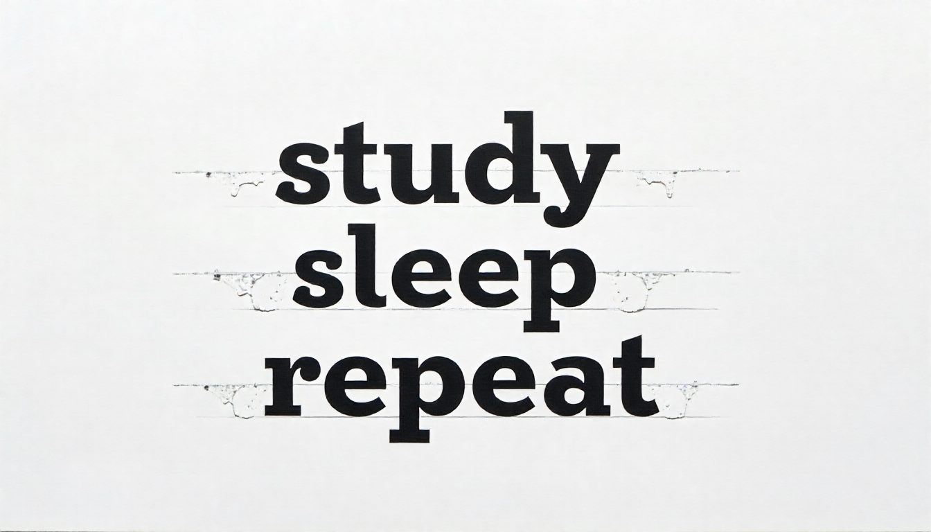 Study sleep repeat wallpaper